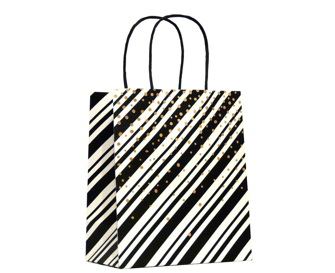 Gift bag A5  Patterns black-white 15x17x8 cm. mix, 1 pc EOL